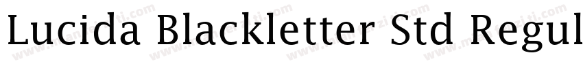 Lucida Blackletter Std Regular字体转换